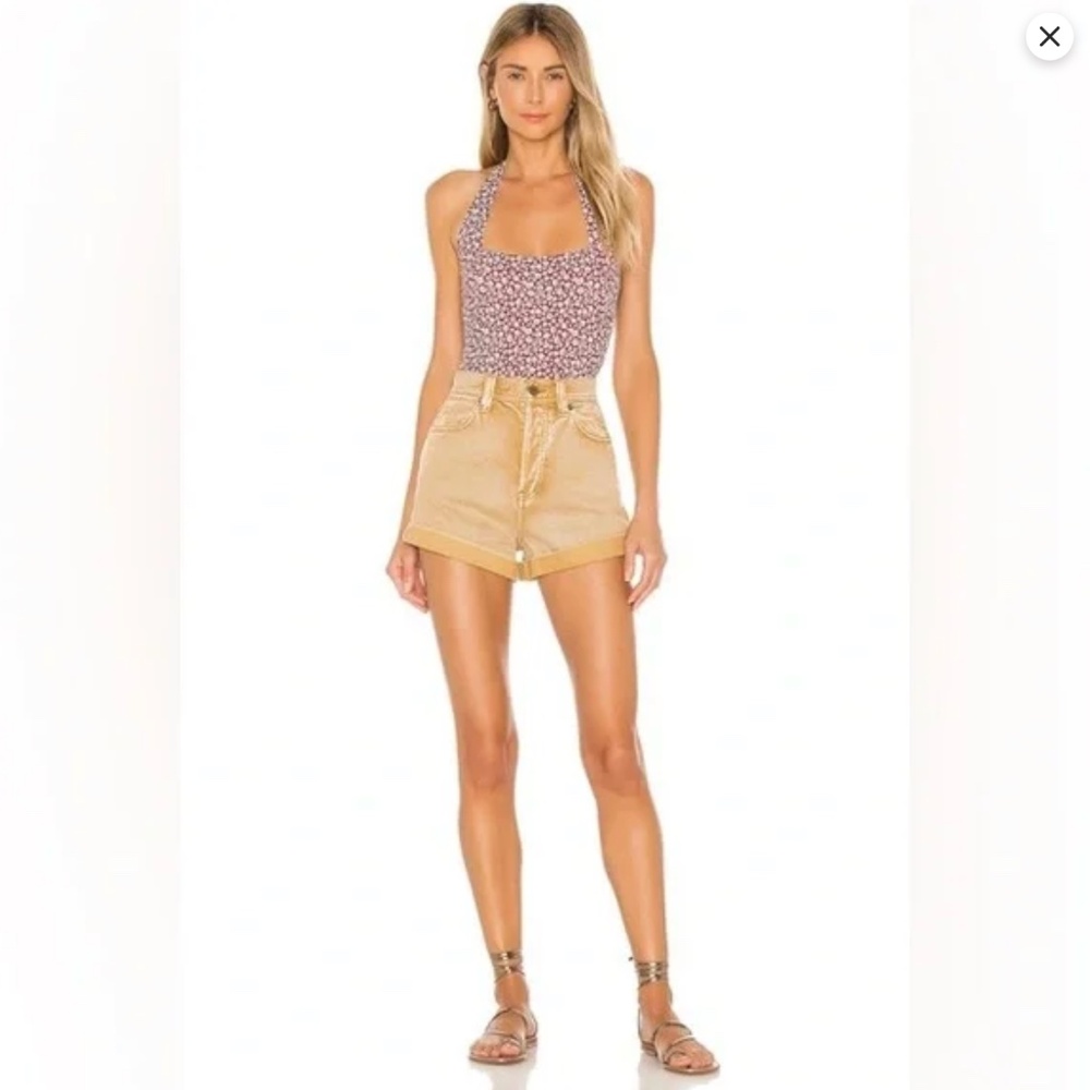 Free People Setting with the Sun Shorts - Mustard